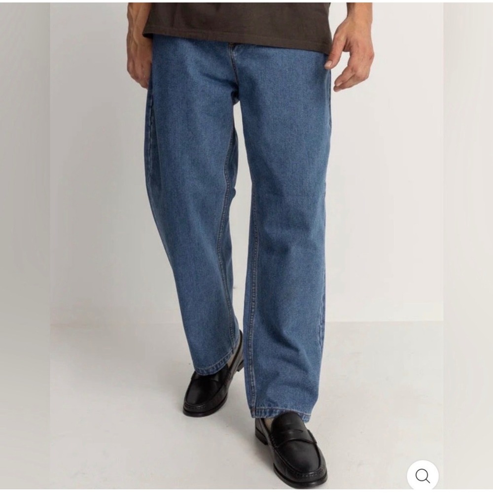 Rhythm Essential Jean – Dark Blue – Relaxed Straight Fit NWT Surf Brand Size 36 - Picture 2 of 10